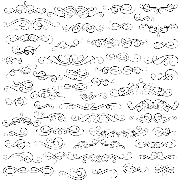 Éléments graphiques vectoriels pour la conception Éléments vectoriels Éléments tourbillonnants Illustration décorative