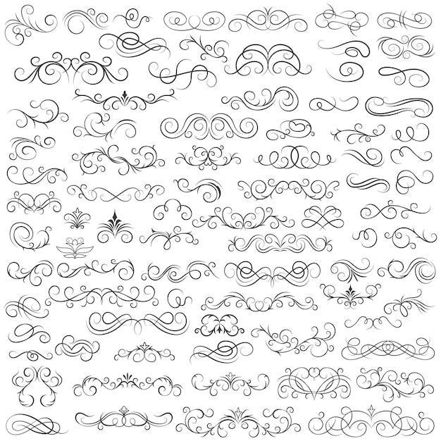 Éléments graphiques vectoriels pour la conception Éléments vectoriels Éléments tourbillonnants Illustration décorative