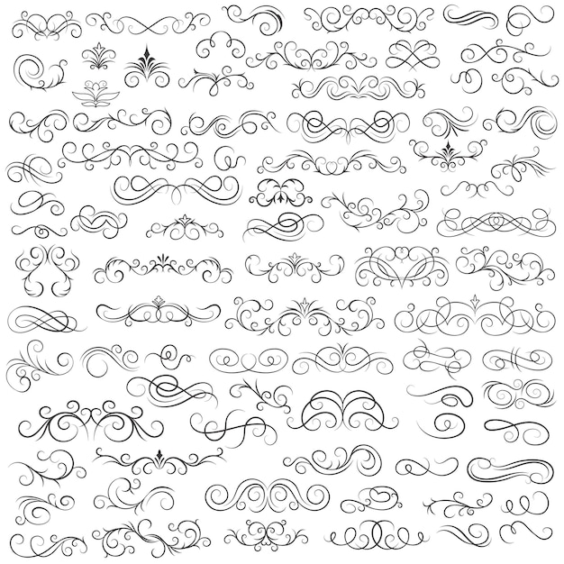 Éléments graphiques vectoriels pour la conception Éléments vectoriels Éléments tourbillonnants Illustration décorative
