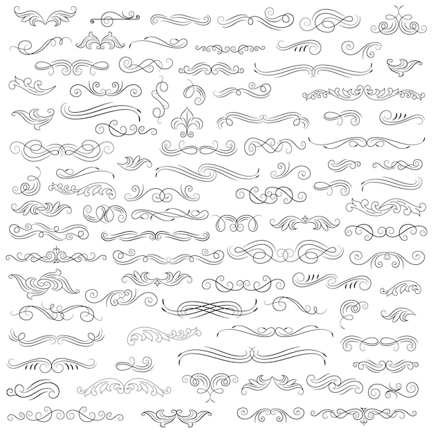 Éléments graphiques vectoriels pour la conception Éléments vectoriels Éléments tourbillonnants Illustration décorative