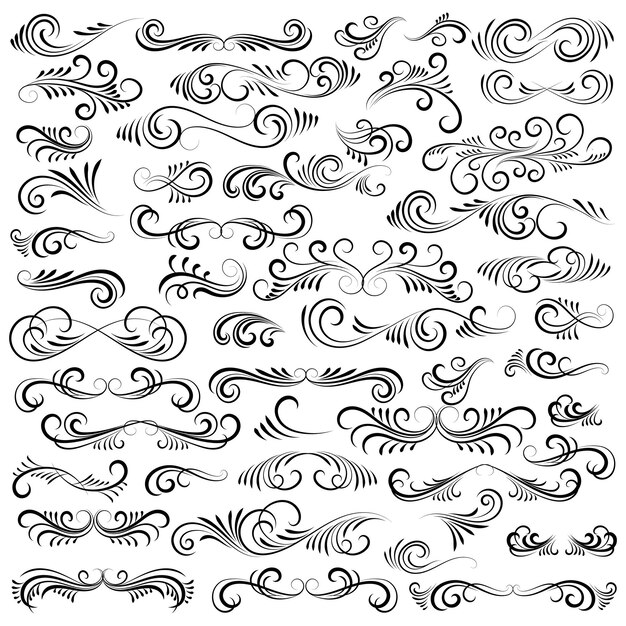 Éléments graphiques vectoriels pour la conception Éléments vectoriels Éléments tourbillonnants Illustration décorative