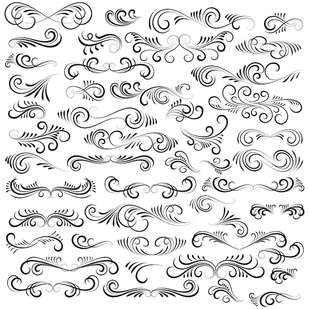 Éléments graphiques vectoriels pour la conception Éléments vectoriels Éléments tourbillonnants Illustration décorative