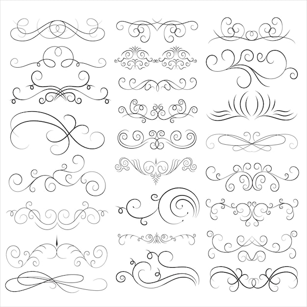 Éléments graphiques vectoriels pour la conception Éléments vectoriels Éléments tourbillonnants Illustration décorative