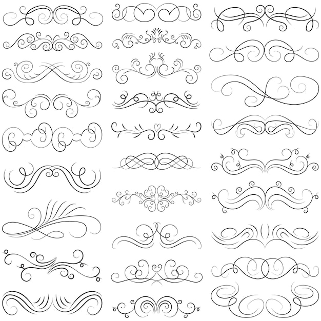 Éléments graphiques vectoriels pour la conception Éléments vectoriels Éléments tourbillonnants Illustration décorative