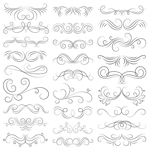 Éléments graphiques vectoriels pour la conception Éléments vectoriels Éléments tourbillonnants Illustration décorative