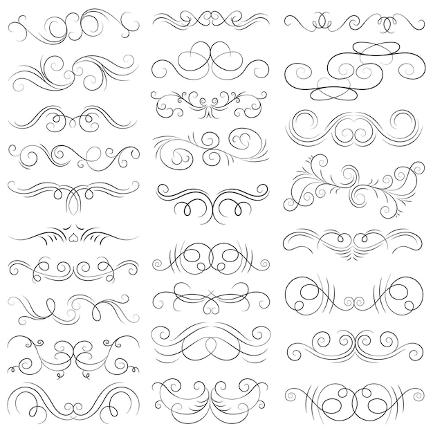Éléments graphiques vectoriels pour la conception Éléments vectoriels Éléments tourbillonnants Illustration décorative