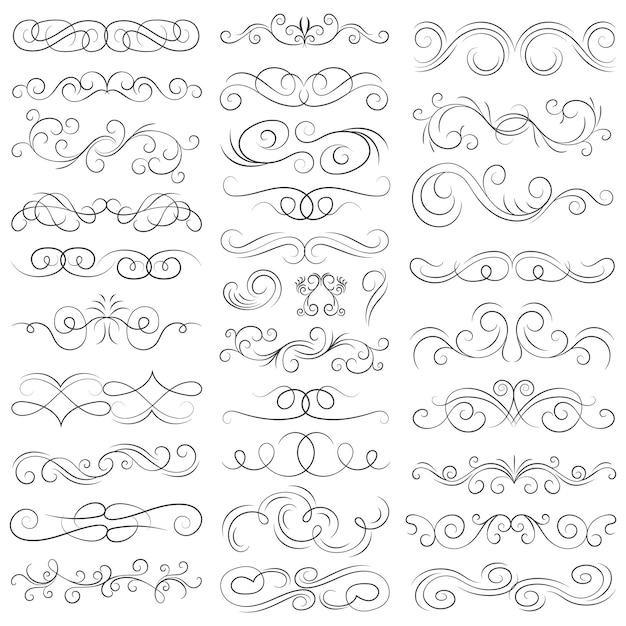 Éléments graphiques vectoriels pour la conception Éléments vectoriels Éléments tourbillonnants Illustration décorative