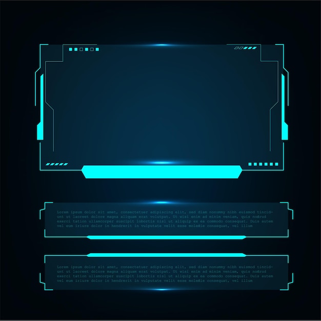 Éléments Hud, Illustration vectorielle de l'interface du moniteur d'écran utilisateur des éléments futuristes