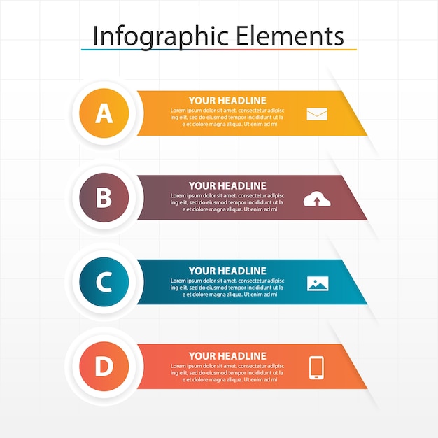 Vecteur Éléments d'infographie affaires cercle coloré