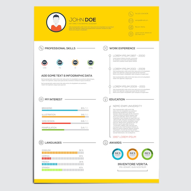 Éléments d'infographie d'entreprise minimale
