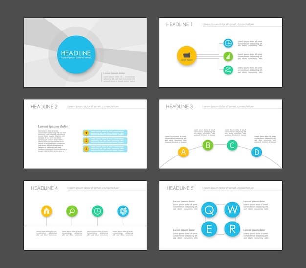 Vecteur Éléments d'infographie sur fond blanc. utilisation dans les modèles de présentation, les dépliants et les dépliants