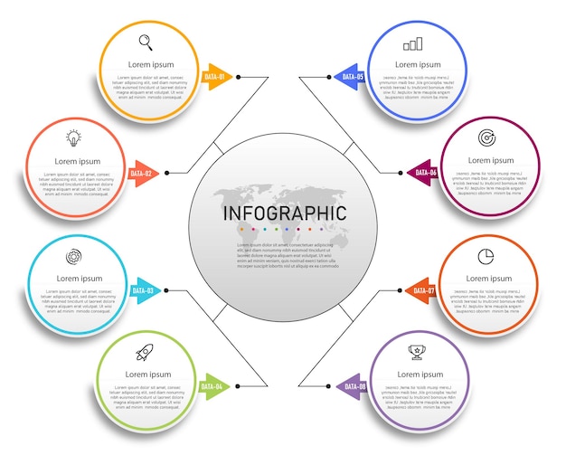 Éléments D'infographie Graphique De Cercle De Conception Graphique D'entreprise