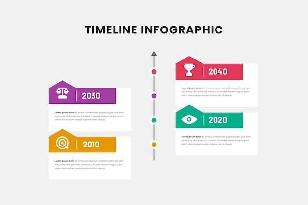 Vecteur Éléments d'infographie marketing en 4 étapes