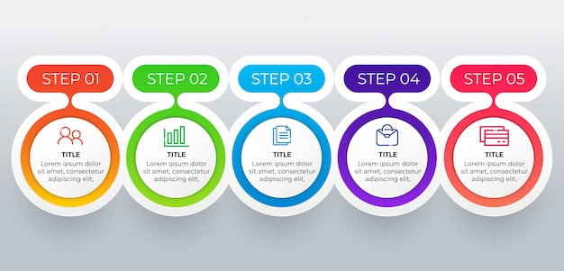 Éléments D'infographie Métier En 5 étapes