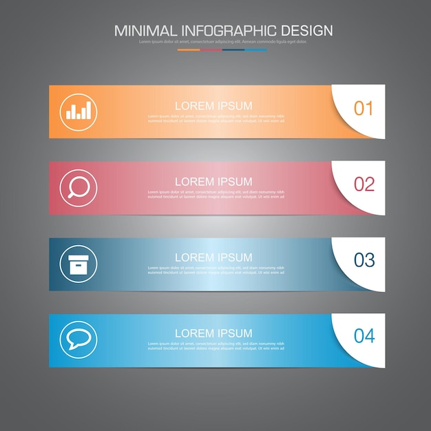 Éléments D'infographie Avec Processus D'icône D'entreprise Ou étapes Et Options De Conception De Vecteur De Flux De Travail