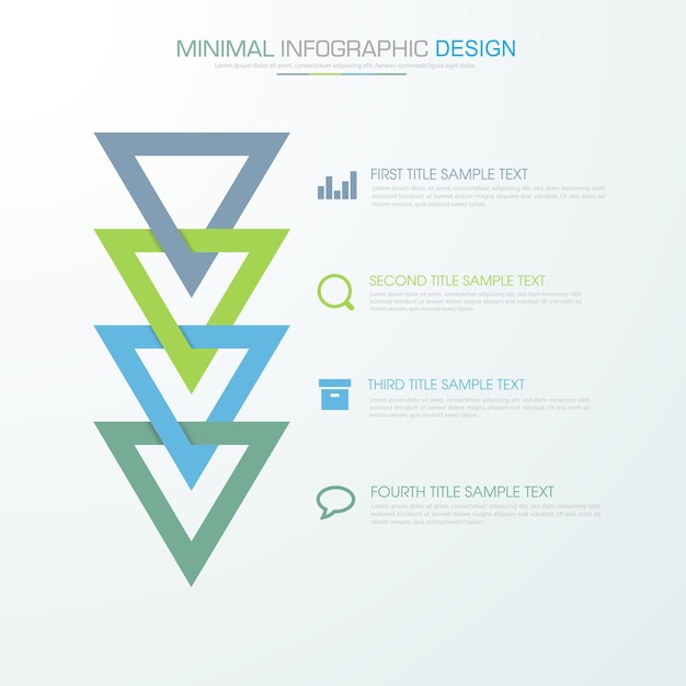 Vecteur Éléments d'infographie avec processus d'icône d'entreprise ou étapes et options de conception de vecteur de flux de travail