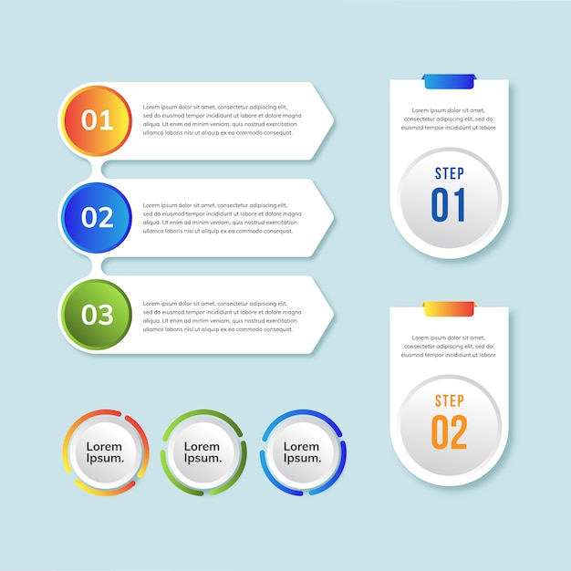 Éléments d'infographie simples
