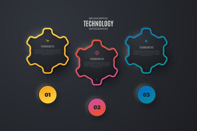 Éléments D'infographie De Technologie Colorée