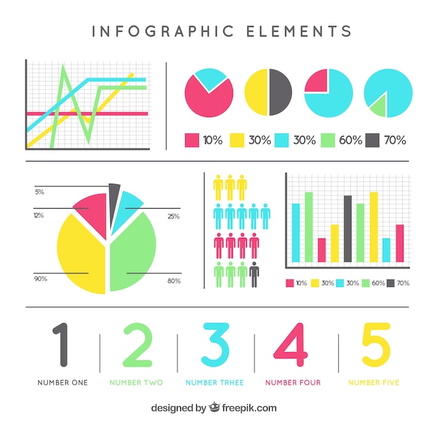 Éléments Infographiques Colorées