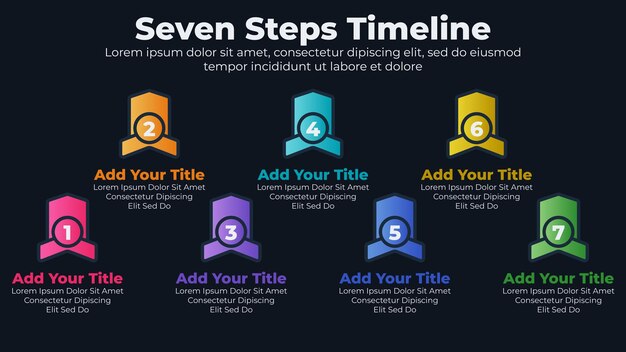 Vecteur Éléments infographiques commerciaux dégradés avec un thème sombre