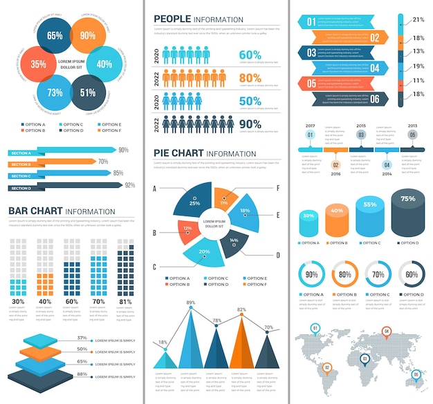 Vecteur Éléments infographiques modèle