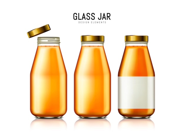 Éléments de jus en bouteille