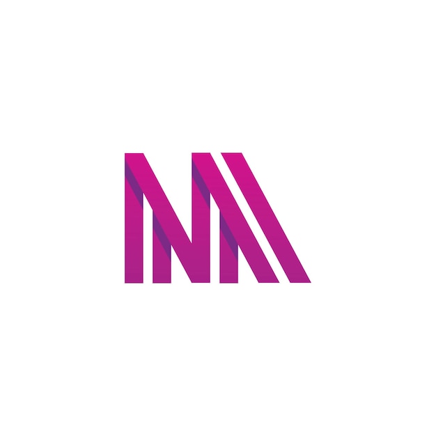 Éléments de modèle de conception d'icône de logo minimal lettre M