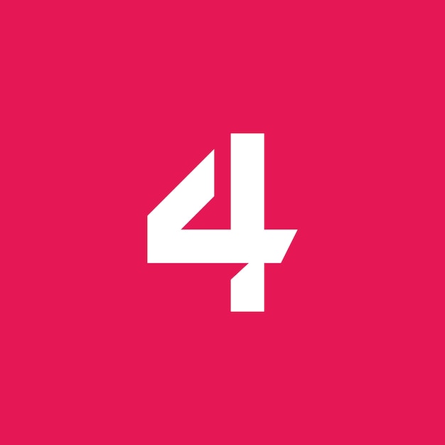 Éléments de modèle de conception d'icône de logo simple numéro 4