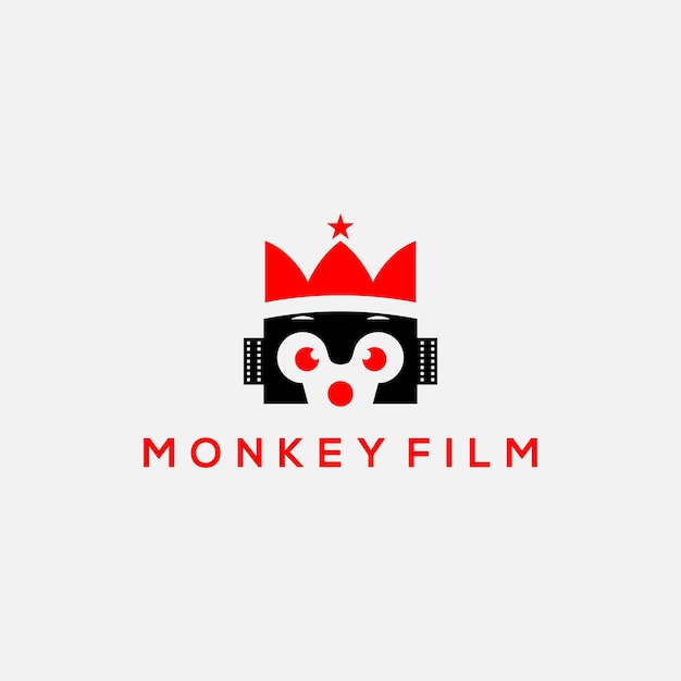 Éléments De Modèle De Conception De Logo De Film De Singe