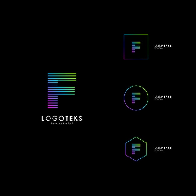 Vecteur Éléments de modèle lettre f logo icon design