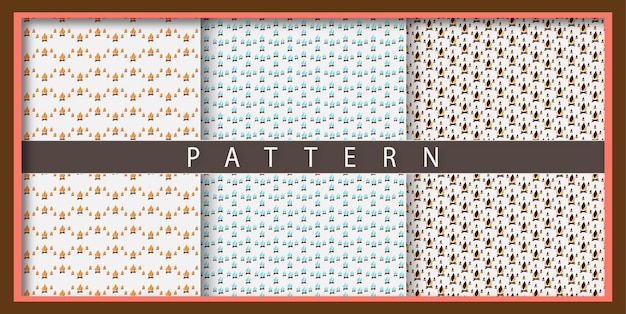 Éléments De Modèle Simples Du Nouveau Modèle Ensemble De Motifs Géométriques Minimaux Colorés Vecteur Premium