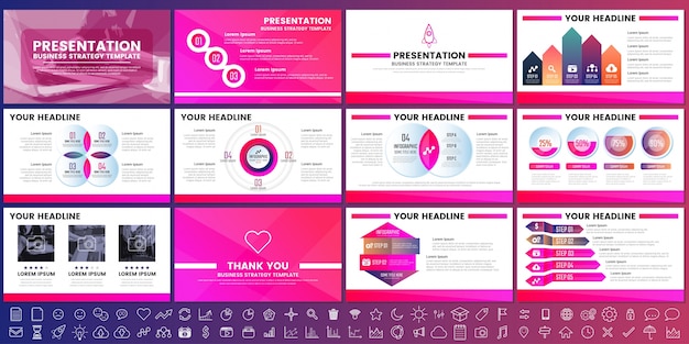 Éléments Modernes De L'infographie Pour Les Présentations