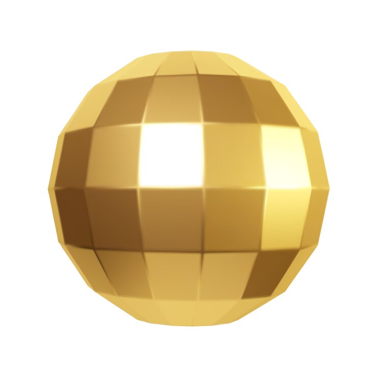 Vecteur éléments d'or à boule de miroir vectoriel pour les œuvres d'art boîte à cadeaux de vœux cartes de fond de vacances