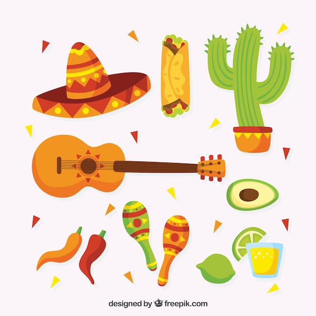 éléments traditionnels mexicains drôles
