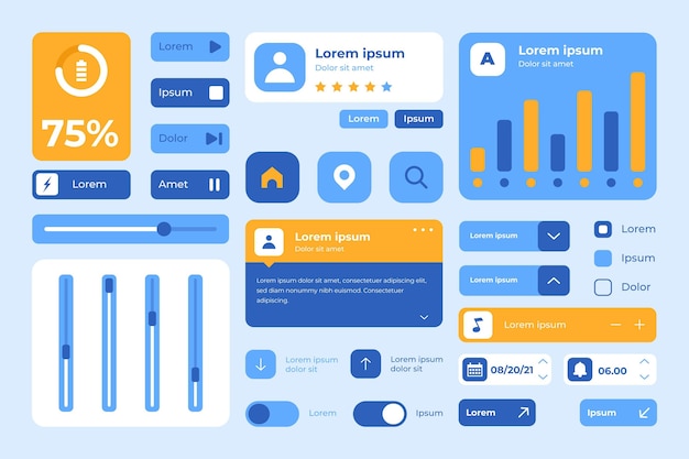 Éléments ui/ux plats