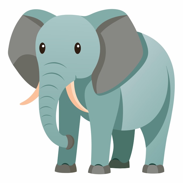 Vecteur Éléphant africa jumbo bébé éléphante chouette bête animal de compagnie vecteur illustration dessin animé