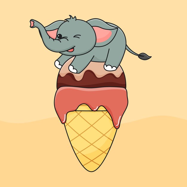 Éléphant De Glace Mignon