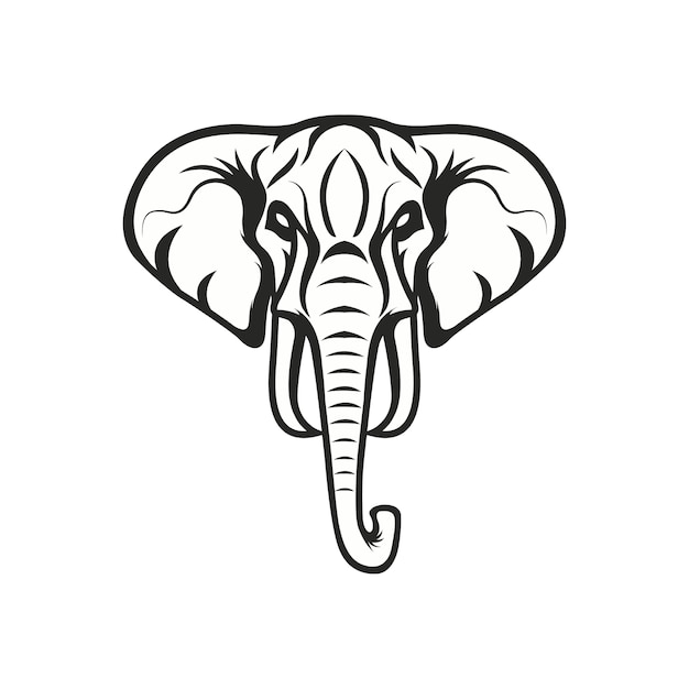 Éléphant Logo Mascotte Sport Illustration