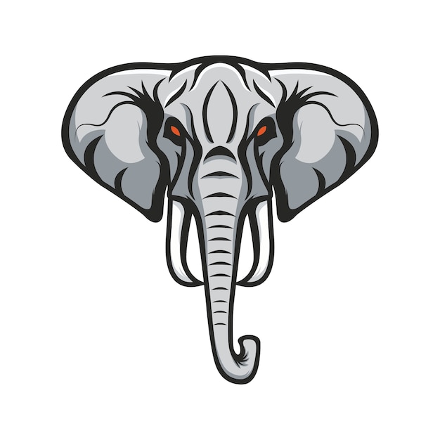 Éléphant Logo Mascotte Sport Vector Illustration