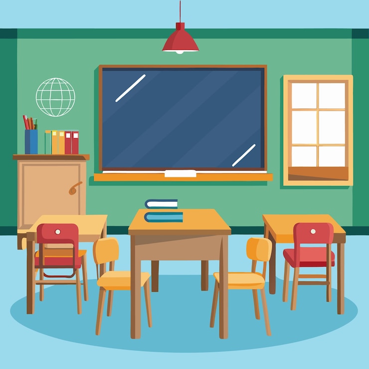 Vecteur les élèves de l'école primaire étudient en classe l'art vectoriel de l'enseignant améliore le contenu éducatif