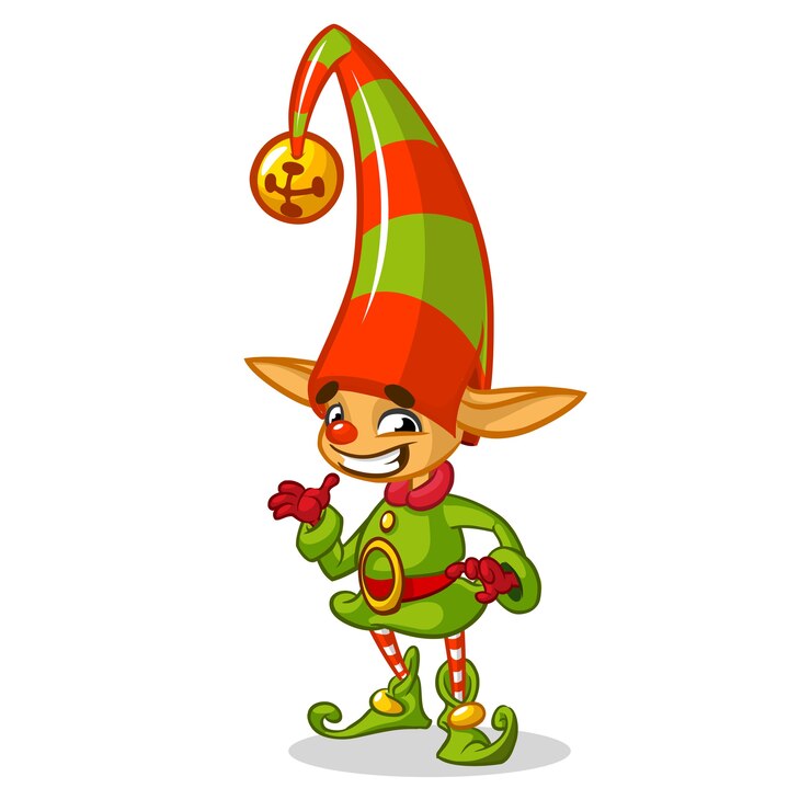 Vecteur elfe de noël