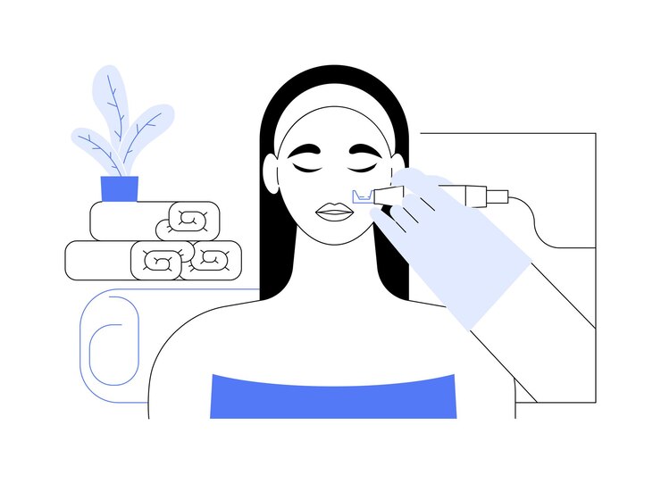 Vecteur élimination des poils au laser illustrations de vecteurs de dessins animés isolés cosmétologues professionnels enlevant les poils