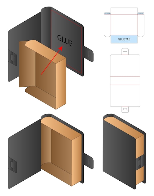 Emballage De Boîte Conception De Modèle Découpé