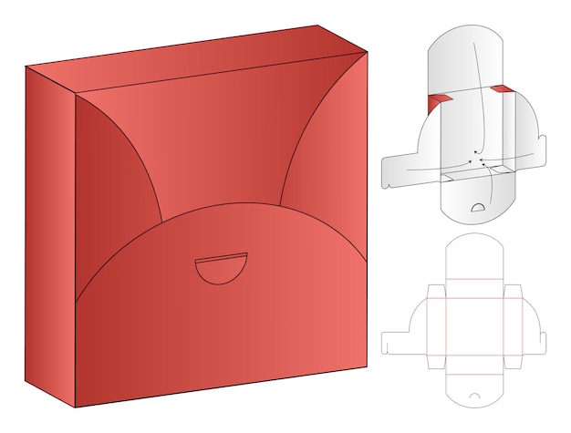 Emballage De Boîte Conception De Modèle Découpé.