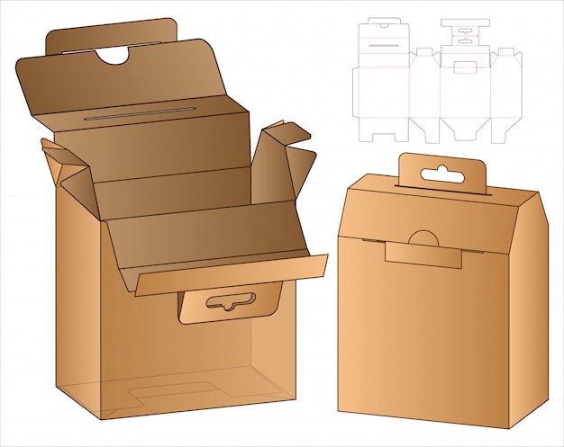 Emballage De Boîte Gabarit Coupé 3d