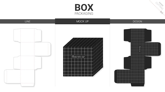Emballage De Boîte Et Gabarit De Découpe