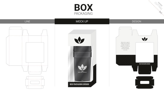 Emballage De Boîte Et Maquette Modèle Découpé