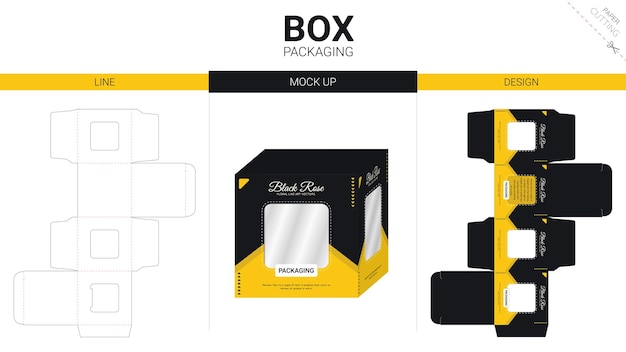 Emballage De Boîte Et Maquette Modèle Découpé