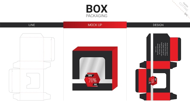Emballage De Boîte Et Maquette Modèle Découpé