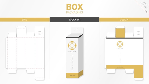 Emballage De Boîte Et Maquette Modèle Découpé